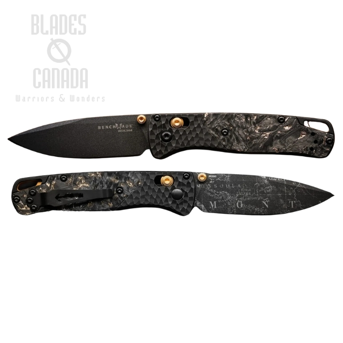 Benchmade Bugout Axis Lock Folding Knife, Limited Edition, M390 Cerakote, Titanium Black/Fat Carbon Stellar, 535BK-251