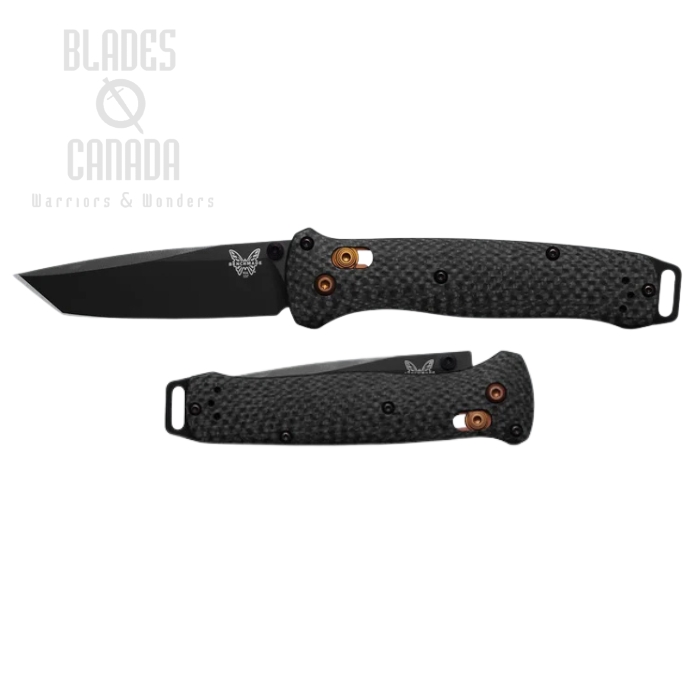 Benchmade Bailout Axis Lock Folding Knife, S90V Cerakote Black, Carbon Fiber Handle, 537BK-10