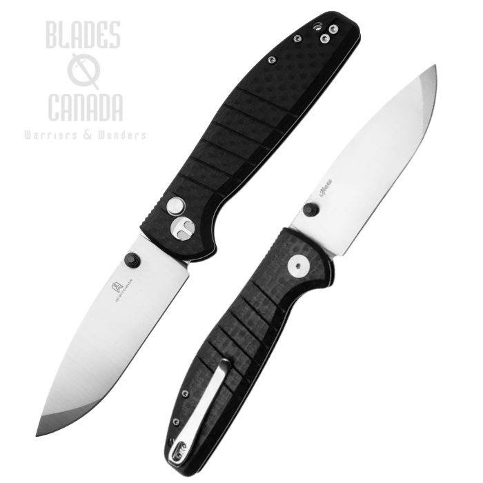(image for) Bestechman Goodboy Button Lock Folding Knife, D2 Satin, G10 Black, BMK04K