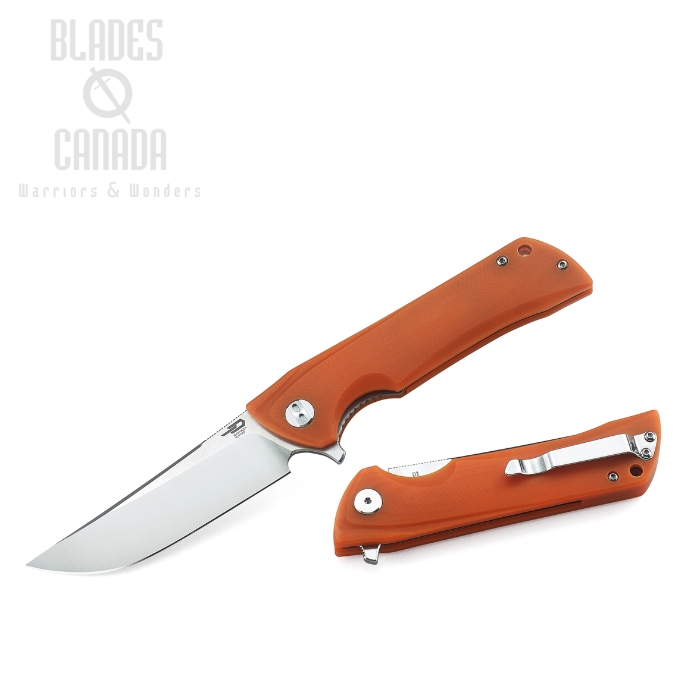 Bestech Paladin Flipper Folding Knife, D2 Two-Tone, G10 Orange, BG13C-1