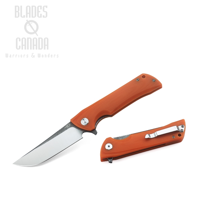 Bestech Paladin Flipper Folding Knife, D2 Two-Tone, G10 Orange, BG13C-2