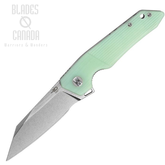 Bestech Barracuda Flipper Folding Knife, D2, G10 Jade, BG15D-1
