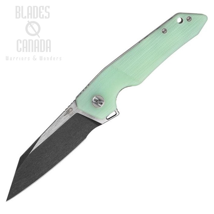 Bestech Barracuda Flipper Folding Knife, D2, G10 Jade, BG15D-2