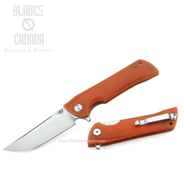 Bestech Paladin Flipper Folding Knife, D2 Tanto Two-Tone, G10 Orange, BG16C-1