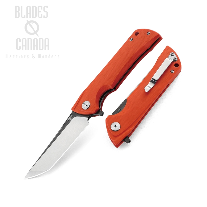 Bestech Paladin Flipper Folding Knife, D2 Two-Tone, G10 Orange, BG16C-2