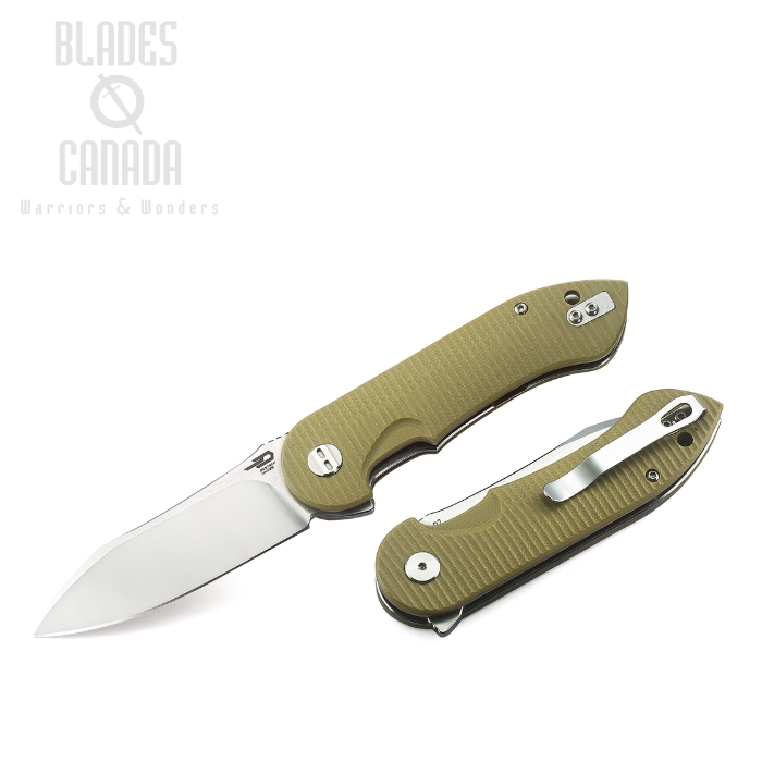 Bestech Torpedo Flipper Folding Knife, D2 Two-Tone, G10 Beige, BG17B1