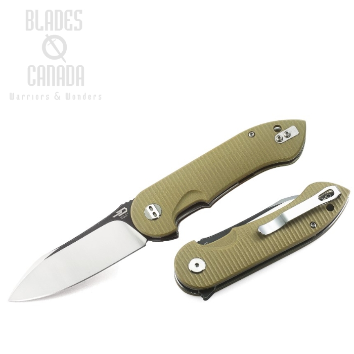 Bestech Torpedo Flipper Folding Knife, D2 Two-Tone, G10 Beige, BG17B-2