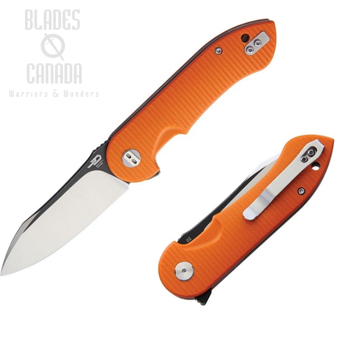 Bestech Torpedo Flipper Folding Knife, D2 Two-Tone, G10 Orange, BG17D-2