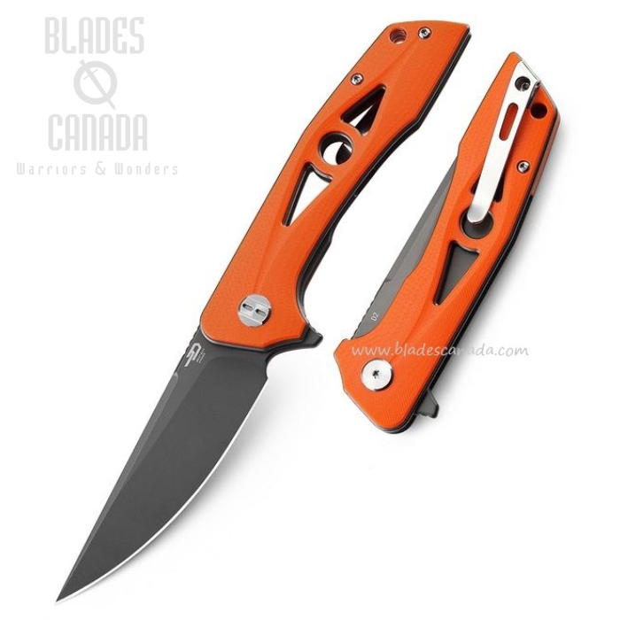 Bestech Eye Of Ra Flipper Folding Knife, D2, G10 Orange, BG23D