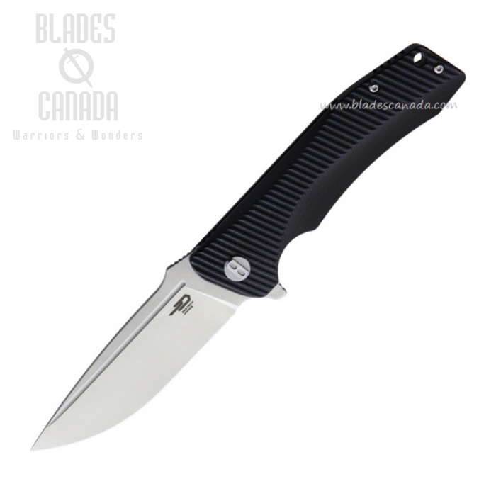 Bestech Mako Flipper Folding Knife, K110 SW/Satin, G10 Black, BG27A