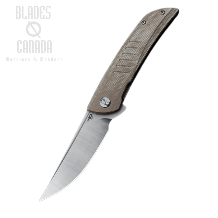 Bestech Swift Flipper Folding Knife, D2, Micarta Beige, BG30C-1
