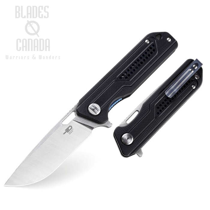 Bestech Circuit Flipper Folding Knife, K110 Steel, G10 Black, BG35A-1