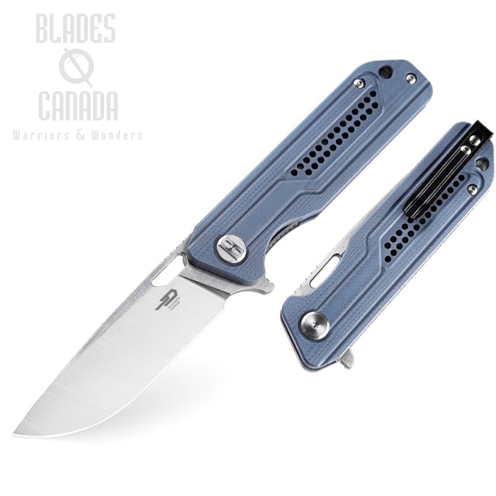 Bestech Circuit Flipper Folding Knife, K110 Steel, G10 Grey, BG35B-1