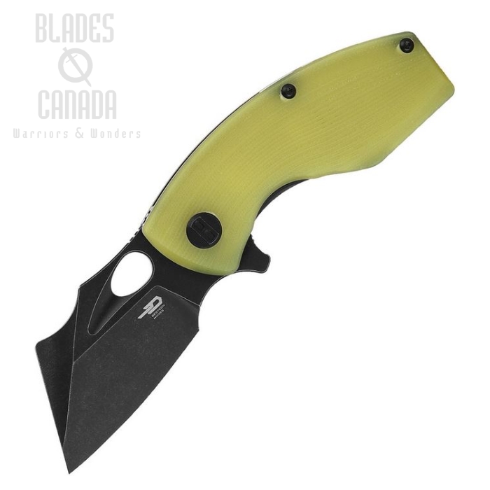 Bestech Lizard Flipper Folding Knife, D2 Stonewash, G10 Lime, BG39F