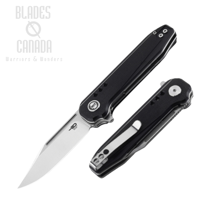 Bestech Syntax Flipper Folding Knife, 154CM SW/Satin, G10 Black, BG41A