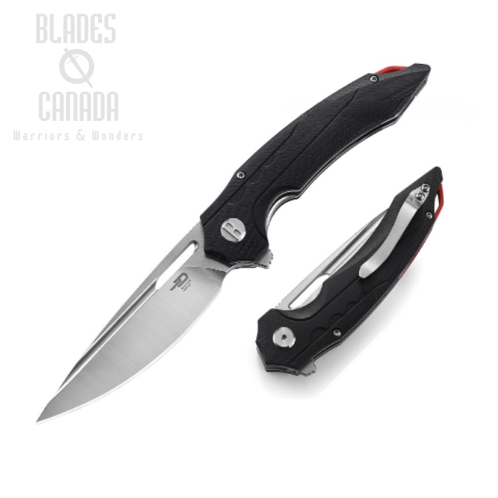 Bestech Ornetta Flipper Folding Knife, D2 Steel, G10 Black, BG50A