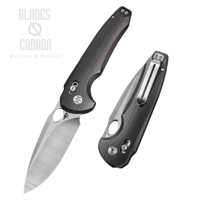 (image for) Bestech Noctar Bar Lock Folding Knife, 14C28N Satin, G10 Black, BG66A