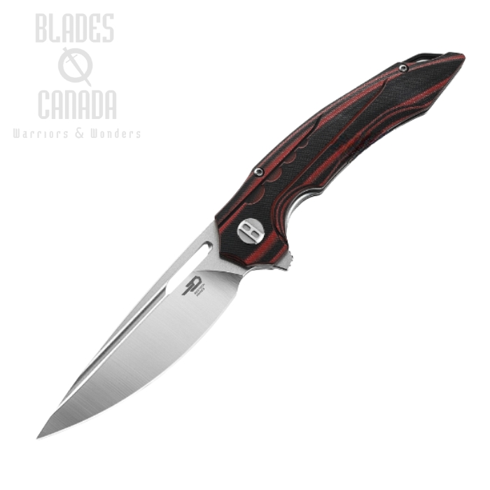 Bestech Ornetta Flipper Folding Knife, N690 SW/Satin, G10/Carbon Fiber, BL02B