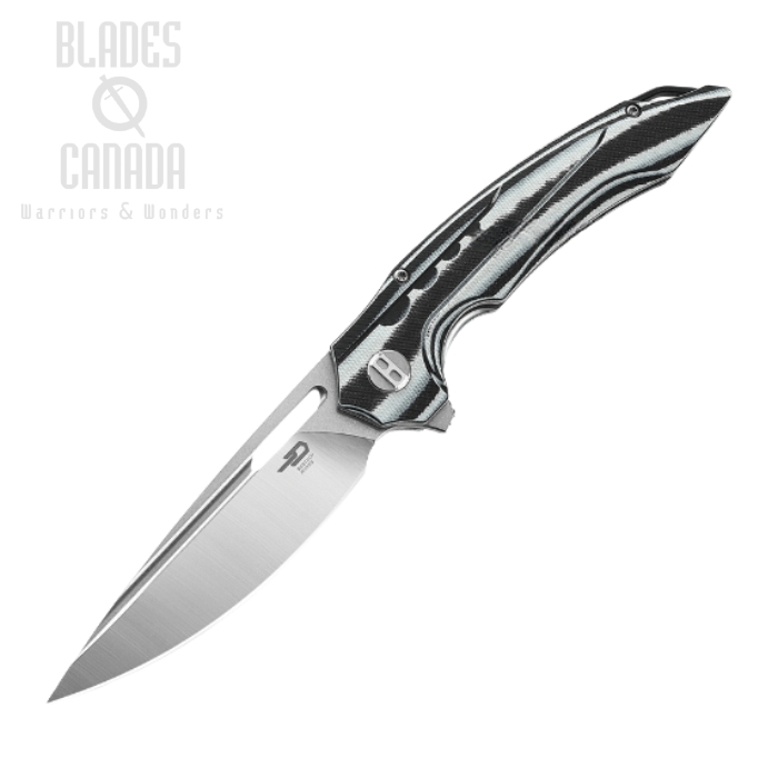 Bestech Ornetta Flipper Folding Knife, N690 SW/Satin, G10/Carbon Fiber, BL02C