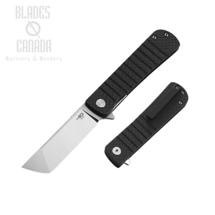 Bestech Titan Flipper Folding Knife, 154CM, Carbon Fiber, BL04A