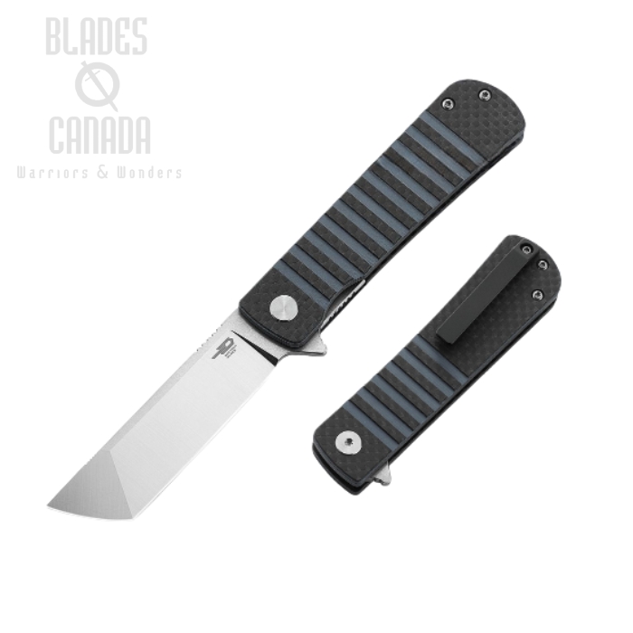Bestech Titan Flipper Folding Knife, 154CM, G10 Blue/Black, BL04B