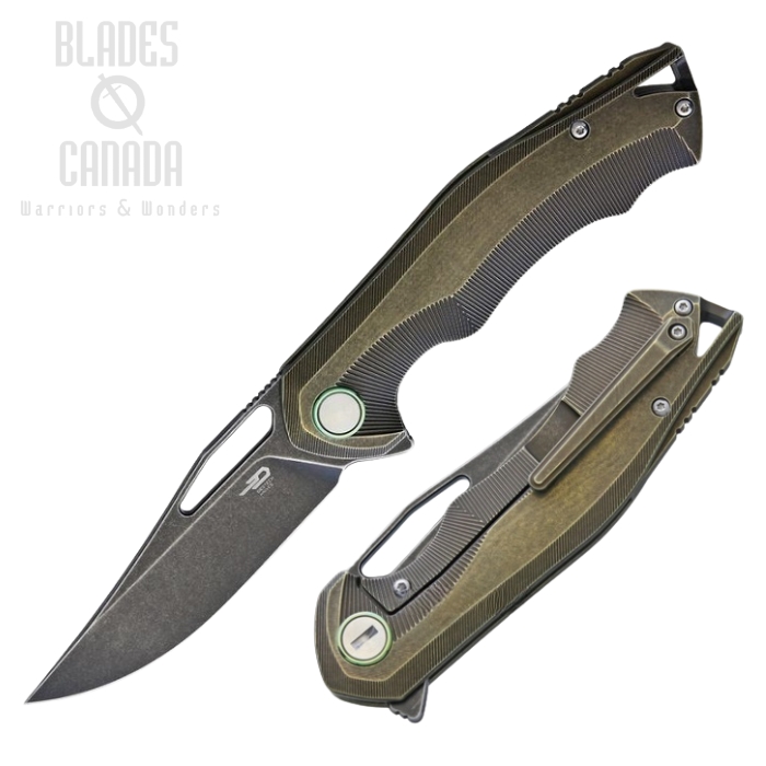 Bestech Tercel Flipper Framelock Knife, S35VN, Titanium, BT1708D