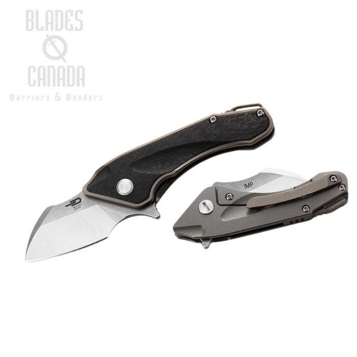 Bestech Imp Flipper Framelock Knife, S35VN, Titanium/CF, BT1710A
