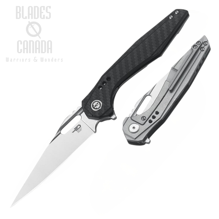 Bestech Malware Flipper Framelock Knife, S35VN, Titanium/CF, BT1902C