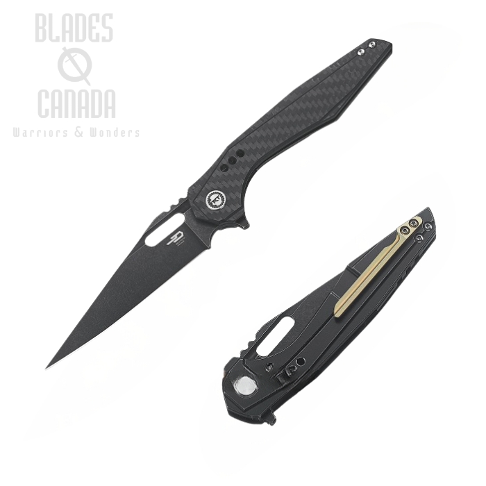 Bestech Malware Flipper Framelock Knife, S35VN, Titanium/CF, BT1902D
