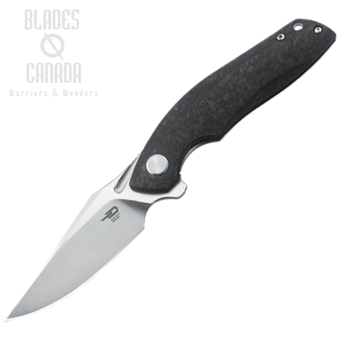 Bestech Ghost Flipper Folding Knife, S35VN Two-Tone, Carbon Fiber, BT1905C-1