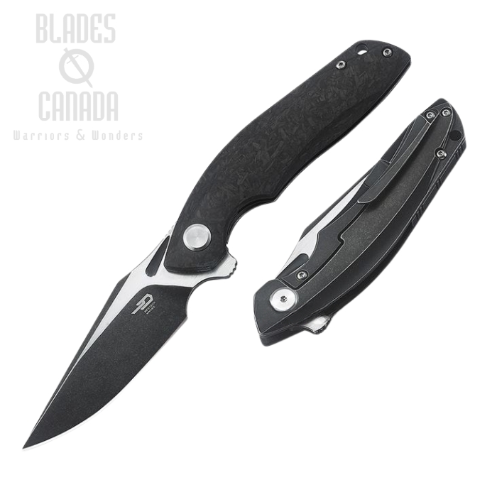 Bestech Ghost Flipper Framelock Knife, S35VN, Titanium/CF, BT1905C-2