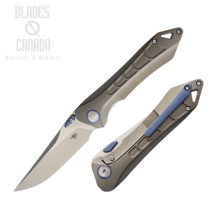 Bestech Supersonic Framelock Folding Knife, CPM S35VN, Titanium Gold, BT1908C