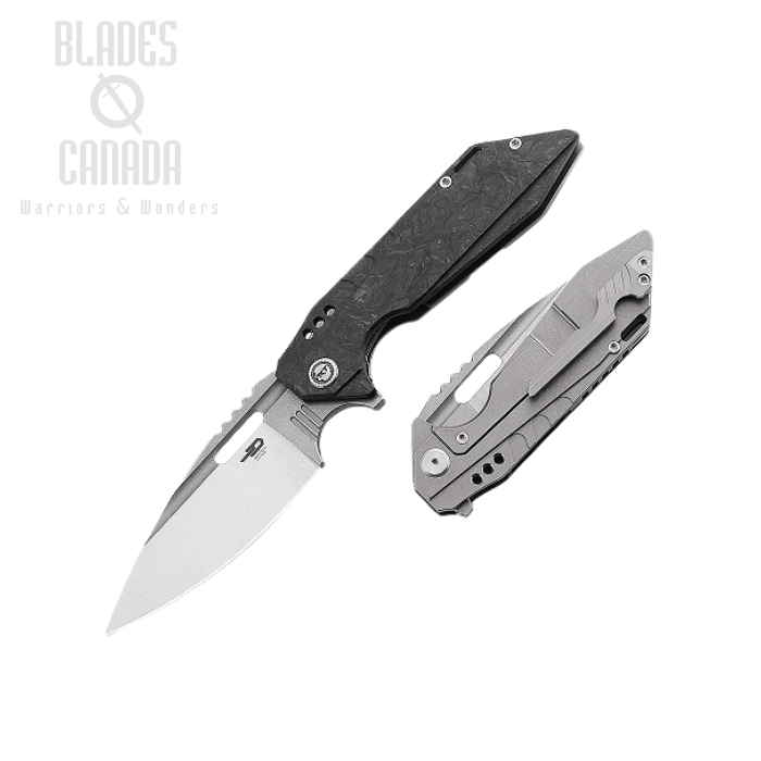 Bestech Shodan Flipper Framelock Knife, S35VN, Titanium/CF, BT1910C