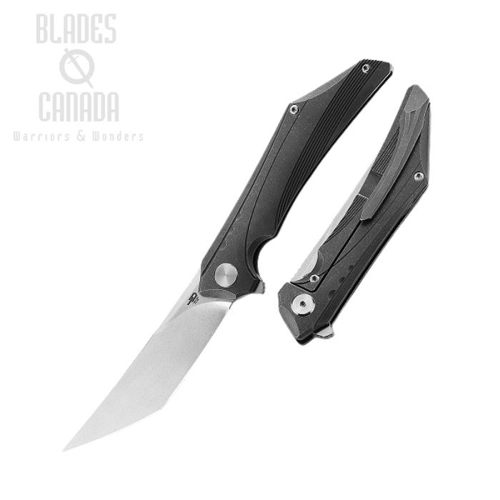 Bestech Kamoza Flipper Framelock Knife, M390 Tanto, Titanium, BT1911A