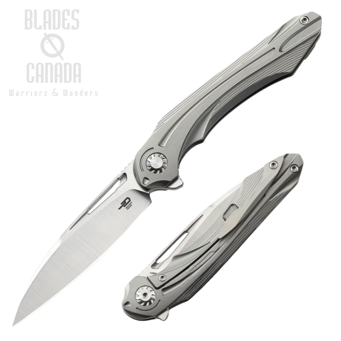 Bestech Wibra Flipper Framelock Knife, M390, Titanium, BT2001A