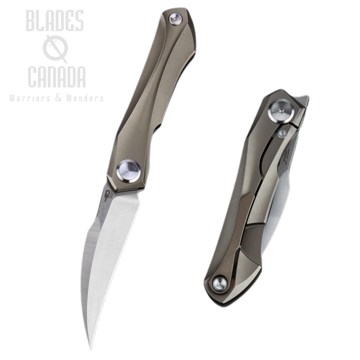 Bestech Ivy Flipper Framelock Knife, S35VN, Titanium Bronze, BT2004B