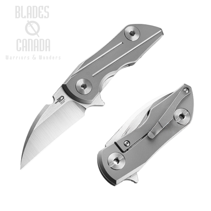Bestech 2500 Delta Flipper Framelock Knife, S35VN Wharncliffe, Titanium, BT2006A