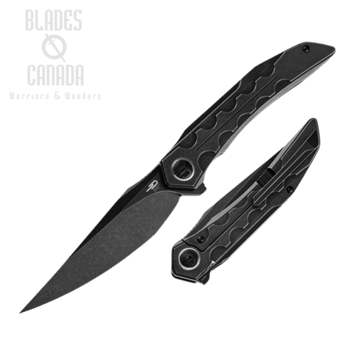 Bestech Samari Flipper Framelock Knife, M390 Tanto, Titanium Bronze, BT2009B