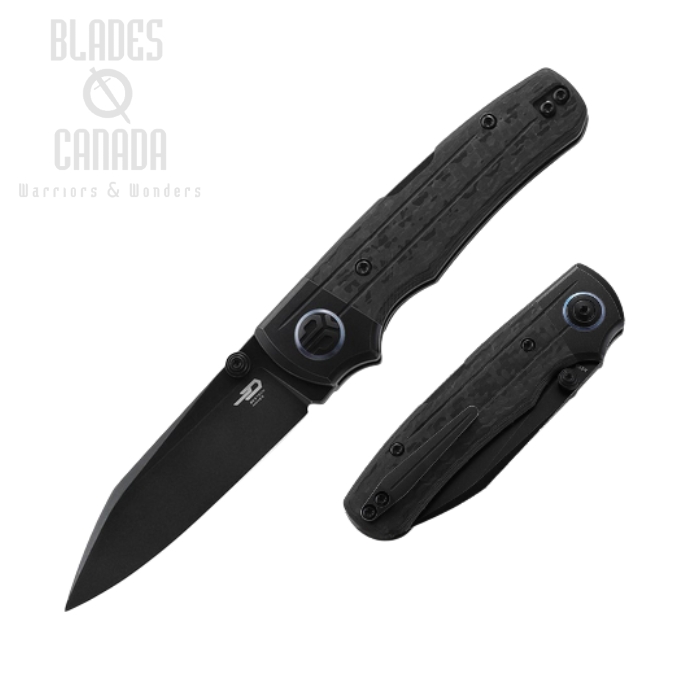 Bestech Tonic Folding Knife, M390 Black, Titanium/Carbon Fiber, BT2204E
