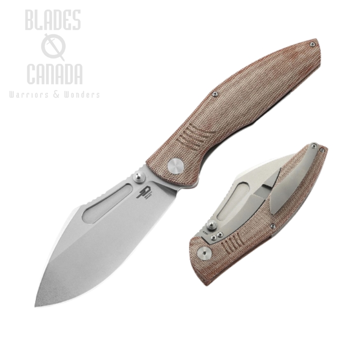 Bestech Lockness Framelock Folding Knife, M390, Micarta Natural, BT2205E