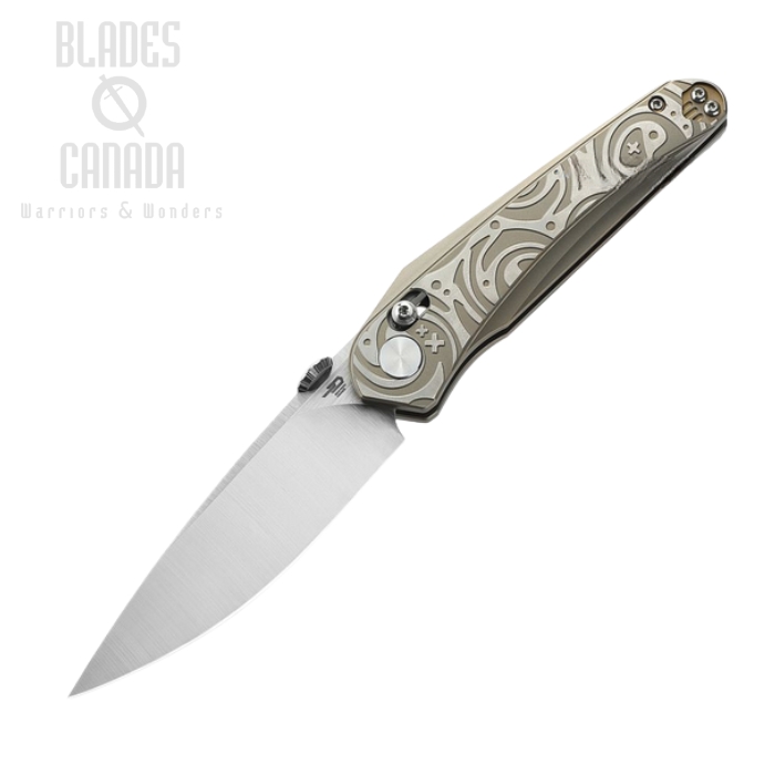 Bestech Mothus Folding Knife, M390, Titanium Bronze, BT2206B