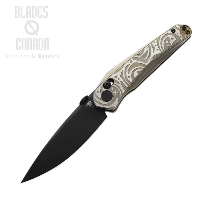 Bestech Mothus Folding Knife, M390 Black, Titanium Bronze, BT2206C