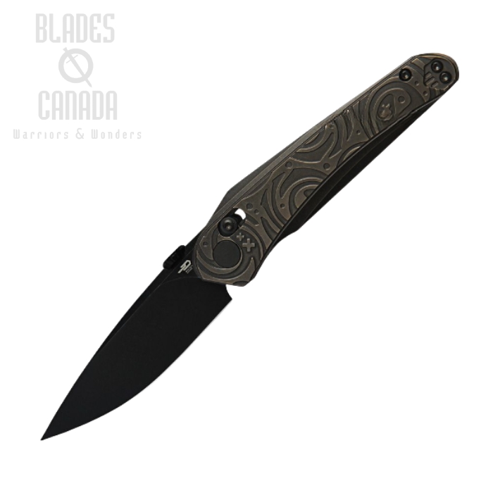 Bestech Mothus Folding Knife, M390 Black, Titanium Bronze, BT2206G