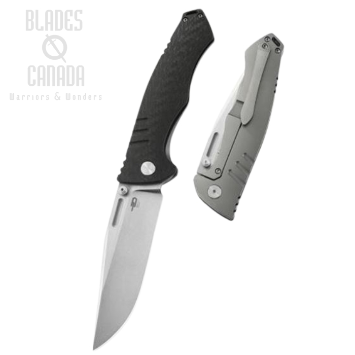 Bestech Keen II Framelock Folding Knife, S35VN, Titanium/CF, BT2301A
