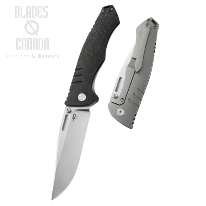 Bestech Keen II Framelock Folding Knife, S35VN, Titanium/Marble CF, BT2301B