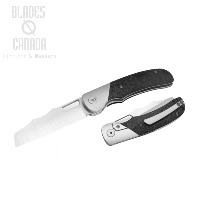 Bestech SYN Framelock Folding Knife, Elmax Satin, Titanium/Marble Carbon Fiber, BT2306A