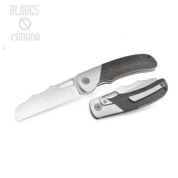 Bestech SYN Framelock Folding Knife, Elmax Satin/SW, Titanium/Micarta Black, BT2306B