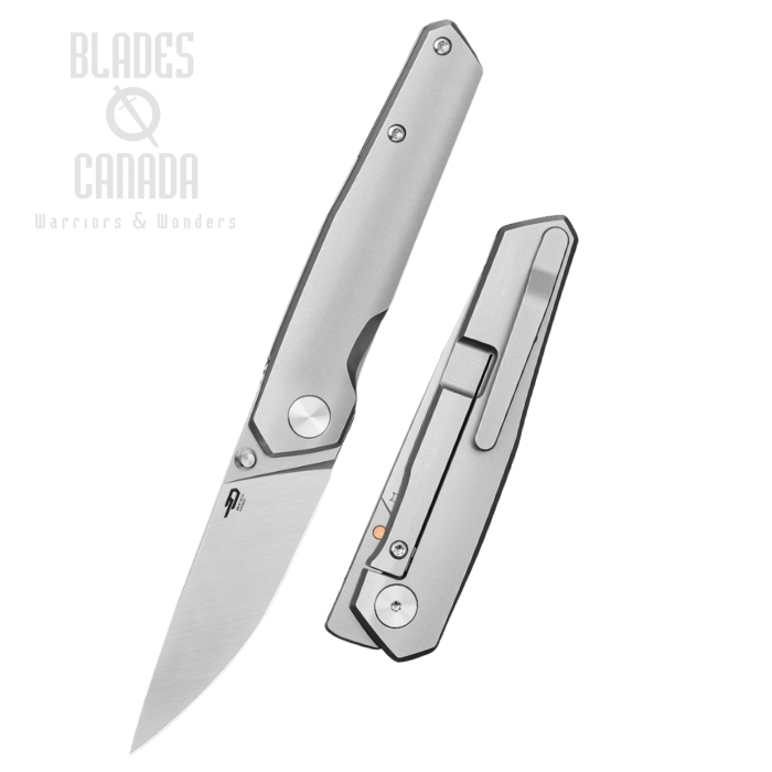 Bestech VK-Kuze Framelock Folding Knife, Magnacut Satin, Titanium Bead Blast, BT2504A