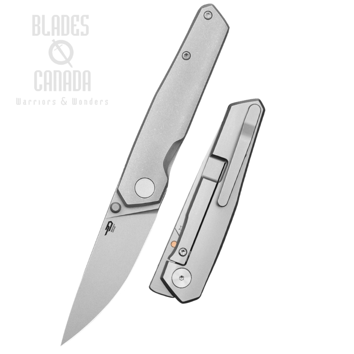 Bestech VK-Kuze Framelock Folding Knife, Magnacut SW, Titanium Dark Bead Blast, BT2504B