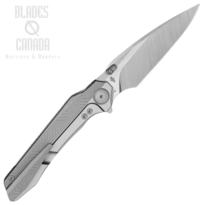 (image for) Bestech Wet Nellie Flipper Button Framelock Knife, MagnaCut Satin, Titanium Black/SW, BT2505B